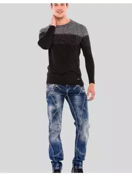 Пуловер Cipo & Baxx, цвет black-grey