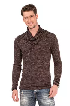 Пуловер Cipo & Baxx, коричневый