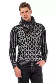 Пуловер Cipo & Baxx Rollkragen, черный