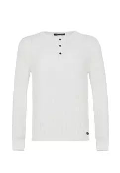 Пуловер Cipo & Baxx Strick, экрю