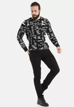 Пуловер Cipo & Baxx Strick, черный