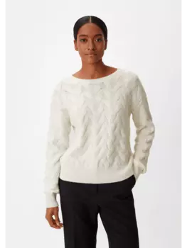 Пуловер comma, белый