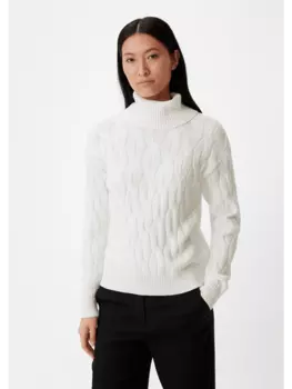 Пуловер comma, белый