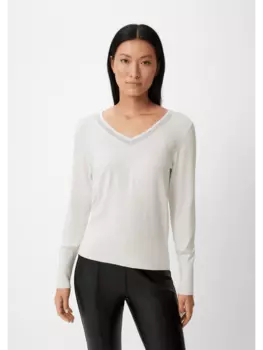 Пуловер comma, белый