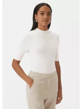 Пуловер comma, белый