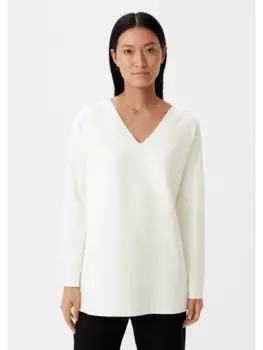 Пуловер comma, белый