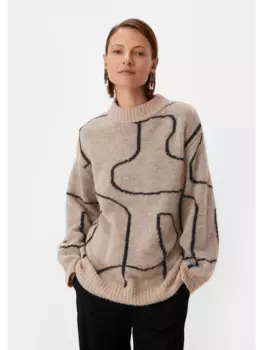 Пуловер comma, бежевый