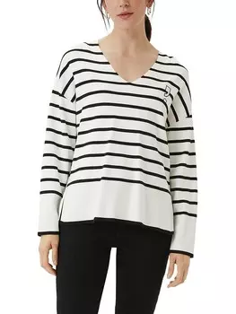 Пуловер comma CI, белый/черный