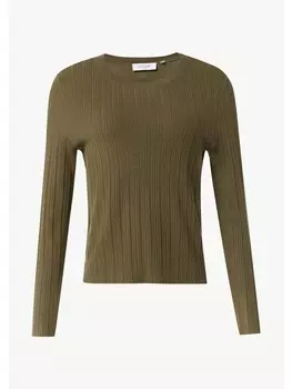 Пуловер comma CI Strickpullover langarm, оливковый