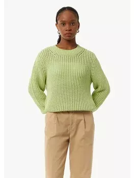 Пуловер comma CI Strickpullover langarm, зеленый