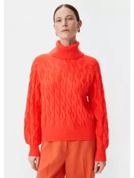 Пуловер comma, оранжевый