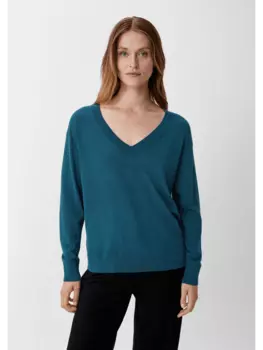 Пуловер comma, синий