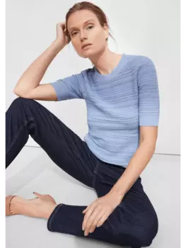 Пуловер comma, синий