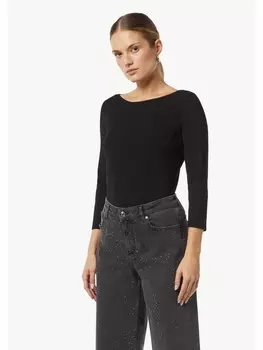 Пуловер comma Strickpullover 3/4 Arm, черный