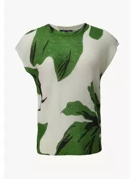 Пуловер comma Strickpullover kurzarm, цвет Mehrfarbig-wei