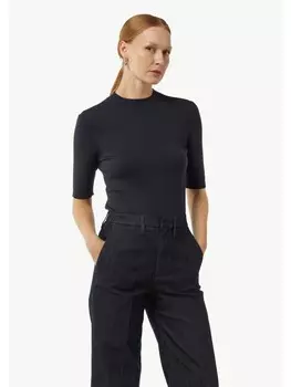 Пуловер comma Strickpullover kurzarm, синий