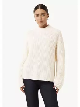 Пуловер comma Strickpullover langarm, бежевый