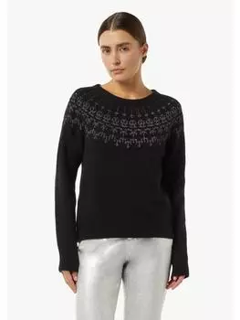 Пуловер comma Strickpullover langarm, черный