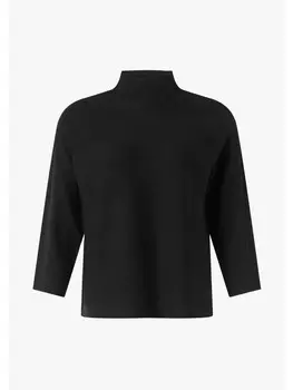 Пуловер comma Strickpullover langarm, черный