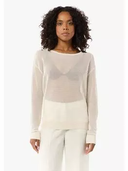 Пуловер comma Strickpullover langarm, цвет Beige-creme