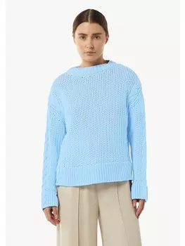 Пуловер comma Strickpullover langarm, синий