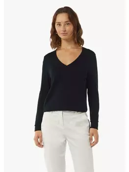 Пуловер comma Strickpullover langarm, синий