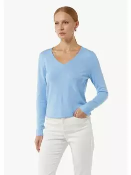 Пуловер comma Strickpullover langarm, синий