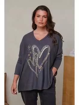 Пуловер Curvy Lady, антрацит