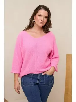 Пуловер Curvy Lady, розовый