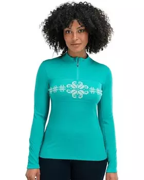 Пуловер Dale of Norway Falkeberg Baselayer 1/2 Zip, цвет Peacock/Off-White