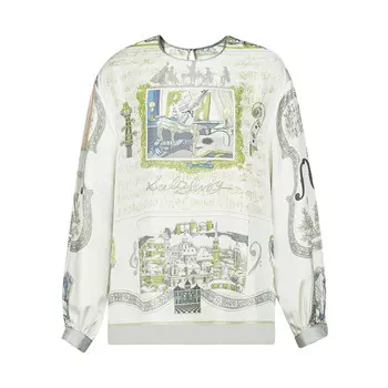 Пуловер Deep Breath с принтом, белый