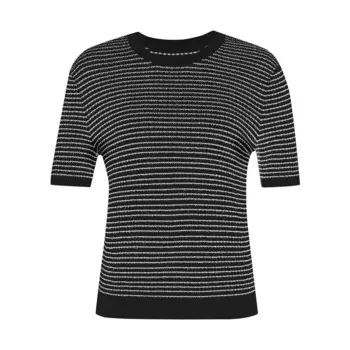 Пуловер Deep Breath в полоску с короткими рукавами, белый