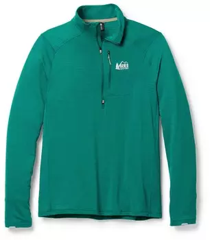 Пуловер для бега Swiftland с молнией до половины - мужской REI Co-op, зеленый