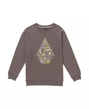 Пуловер для больших девочек Truly Stokin Толстовка-бойфренд с круглым вырезом Volcom, серый