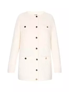 Пуловер DreiMaster Klassik Cardigan, белый