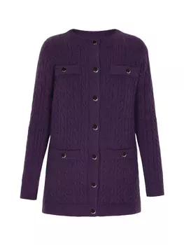 Пуловер DreiMaster Klassik Cardigan, фиолетовый