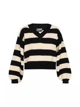 Пуловер DreiMaster Vintage, цвет schwarz creme streifen