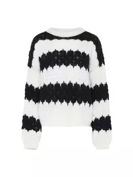 Пуловер ebeeza, цвет wollweiss schwarz