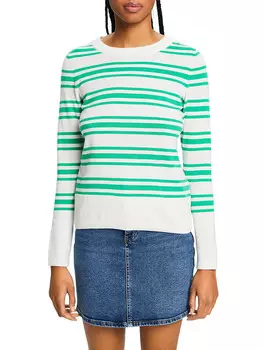 Пуловер ESPRIT Pullover, цвет Wei/Grn