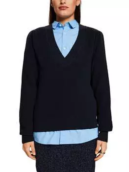 Пуловер ESPRIT Pullover, темно-синий