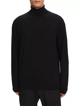 Пуловер ESPRIT Woll Rollkragen, черный