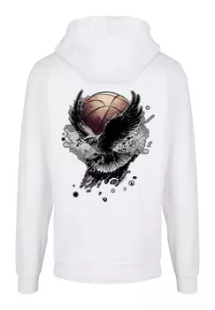Пуловер F4NT4STIC Basic Hoodie Basketball Adler, белый