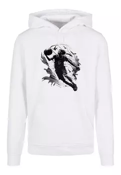 Пуловер F4NT4STIC Basic Hoodie Basketball Spieler, белый