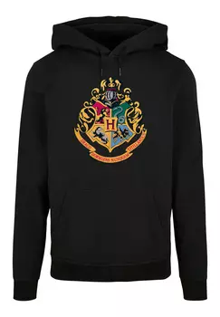 Пуловер F4NT4STIC Basic Hoodie Harry Potter Hogwarts Crest Gold, черный