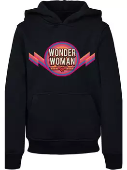 Пуловер F4NT4STIC DC Comics Wonder Woman Rainbow Logo, черный