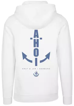 Пуловер F4NT4STIC Hoodie AHOI Knut & Jan Hamburg, белый