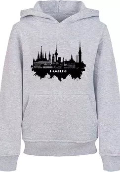 Пуловер F4NT4STIC Hoodie Cities Collection Hamburg skyline, цвет grau meliert