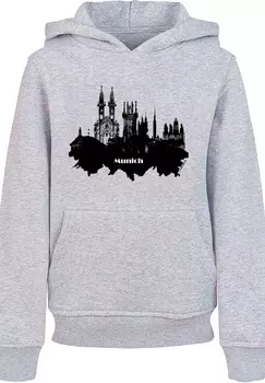 Пуловер F4NT4STIC Hoodie Cities Collection Munich skyline, цвет grau meliert