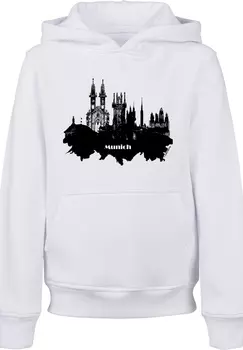 Пуловер F4NT4STIC Hoodie Cities Collection Munich skyline, белый