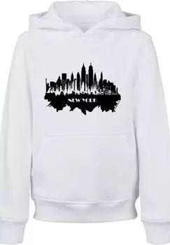 Пуловер F4NT4STIC Hoodie Cities Collection New York skyline, белый
